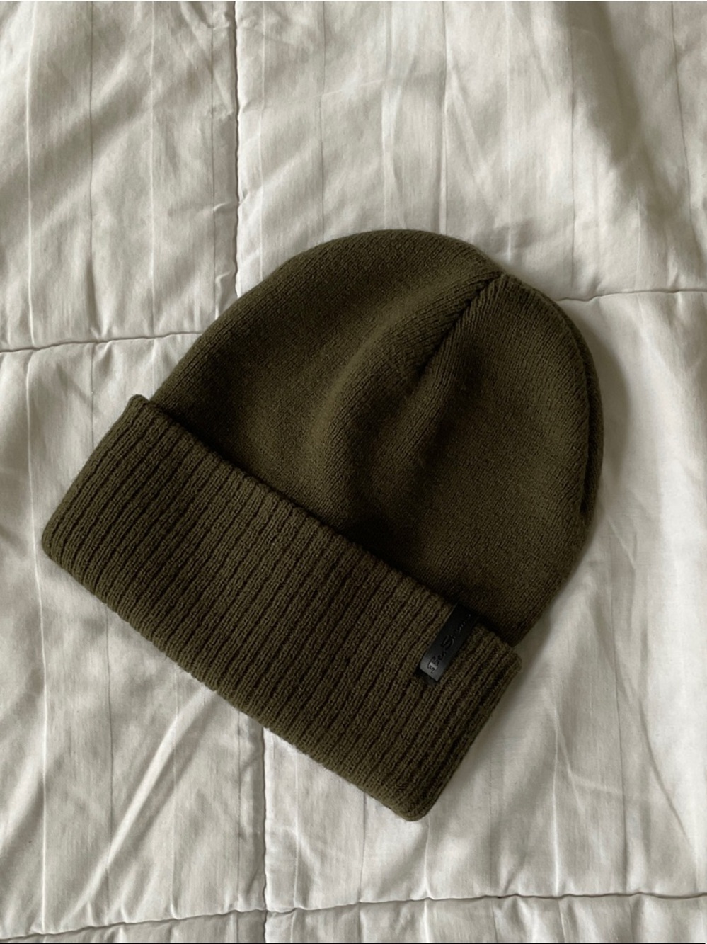 Ben Sherman Olive Knit Cuffed Beanie